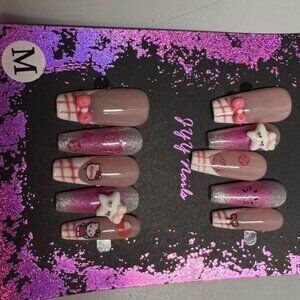 Kitty‎ Pop – Character & Plaid Nail Set (10pc, M)